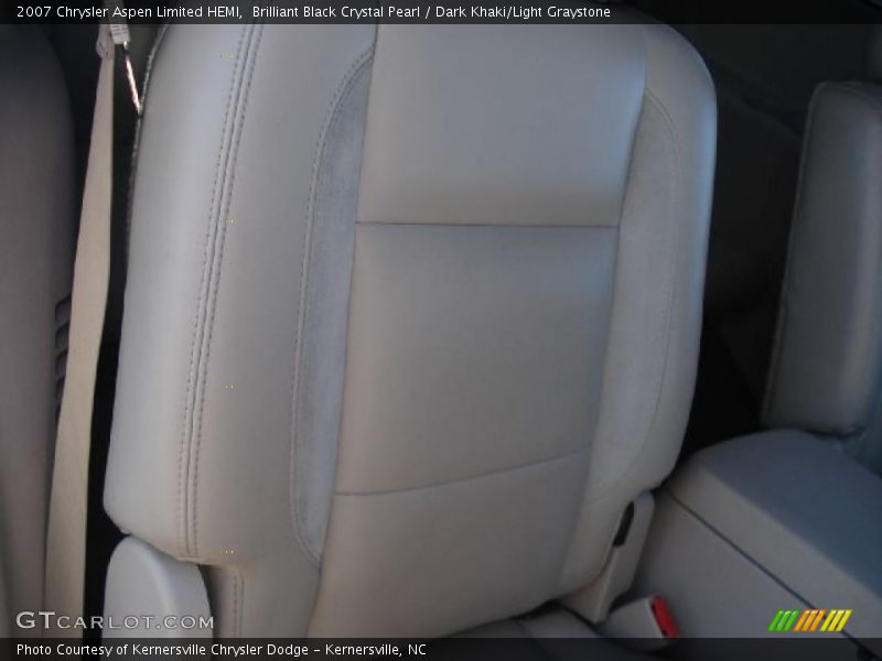 Brilliant Black Crystal Pearl / Dark Khaki/Light Graystone 2007 Chrysler Aspen Limited HEMI
