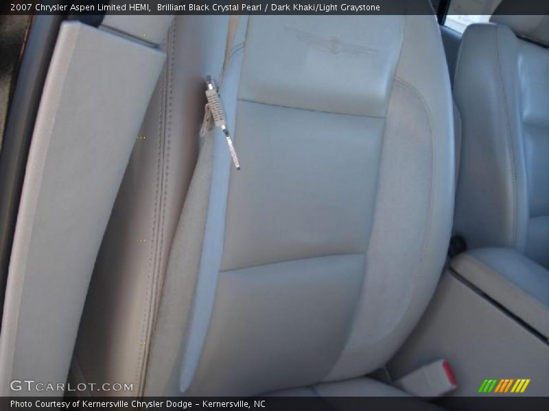 Brilliant Black Crystal Pearl / Dark Khaki/Light Graystone 2007 Chrysler Aspen Limited HEMI