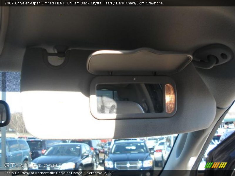 Brilliant Black Crystal Pearl / Dark Khaki/Light Graystone 2007 Chrysler Aspen Limited HEMI