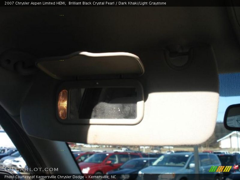 Brilliant Black Crystal Pearl / Dark Khaki/Light Graystone 2007 Chrysler Aspen Limited HEMI