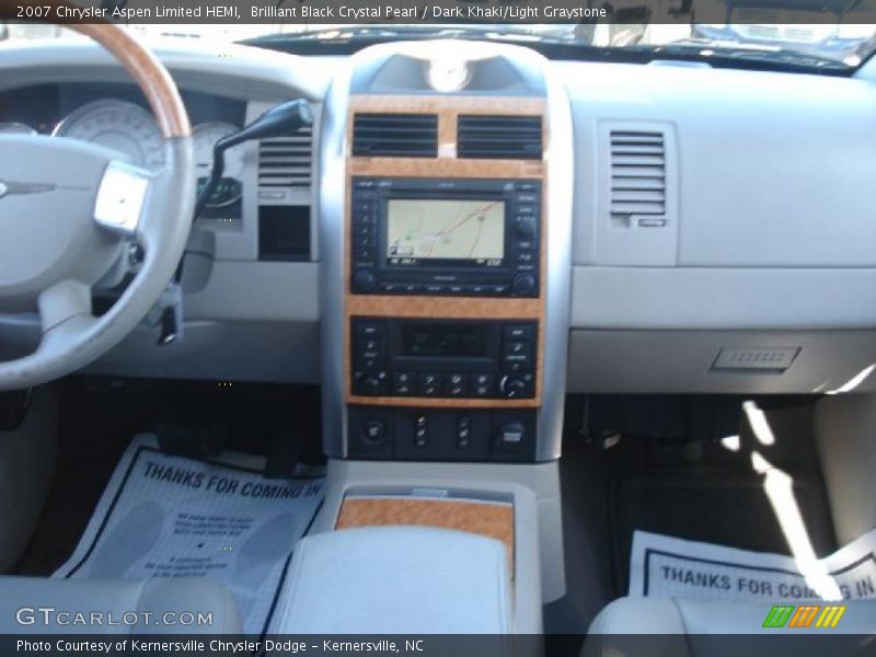 Brilliant Black Crystal Pearl / Dark Khaki/Light Graystone 2007 Chrysler Aspen Limited HEMI