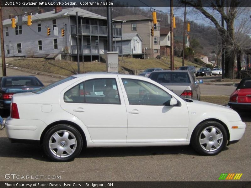 Cool White / Beige 2001 Volkswagen Jetta GLX VR6 Sedan
