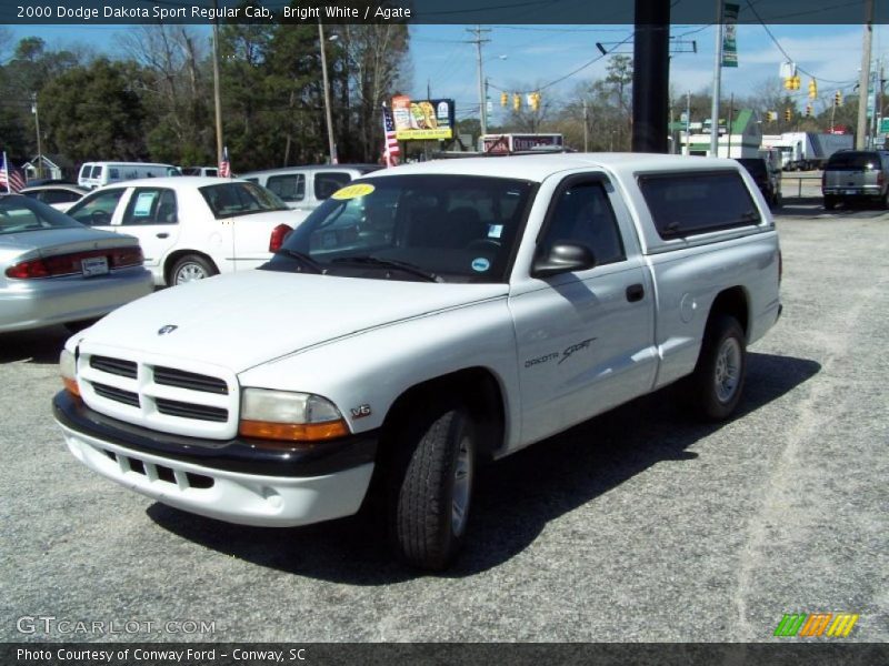 Bright White / Agate 2000 Dodge Dakota Sport Regular Cab