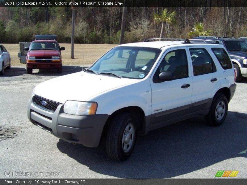 Oxford White / Medium Graphite Grey 2001 Ford Escape XLS V6