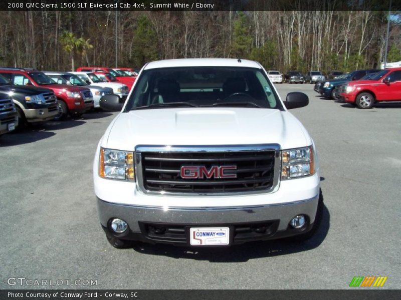 Summit White / Ebony 2008 GMC Sierra 1500 SLT Extended Cab 4x4