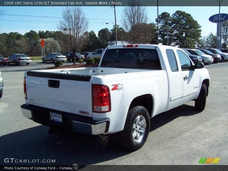 Summit White / Ebony 2008 GMC Sierra 1500 SLT Extended Cab 4x4