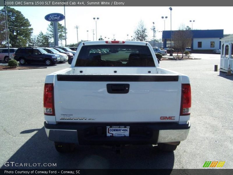 Summit White / Ebony 2008 GMC Sierra 1500 SLT Extended Cab 4x4