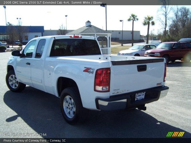 Summit White / Ebony 2008 GMC Sierra 1500 SLT Extended Cab 4x4