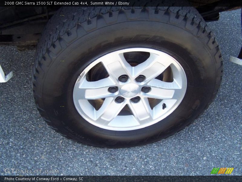 Summit White / Ebony 2008 GMC Sierra 1500 SLT Extended Cab 4x4