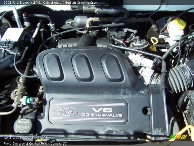 Oxford White / Medium Graphite Grey 2001 Ford Escape XLS V6