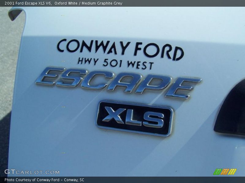 Oxford White / Medium Graphite Grey 2001 Ford Escape XLS V6