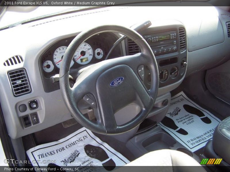 Oxford White / Medium Graphite Grey 2001 Ford Escape XLS V6