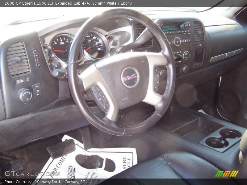 Summit White / Ebony 2008 GMC Sierra 1500 SLT Extended Cab 4x4