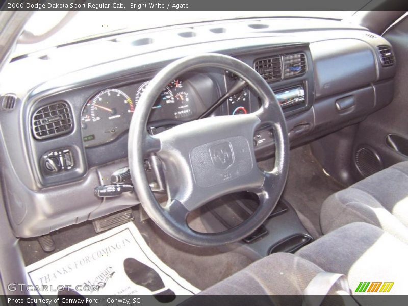 Bright White / Agate 2000 Dodge Dakota Sport Regular Cab