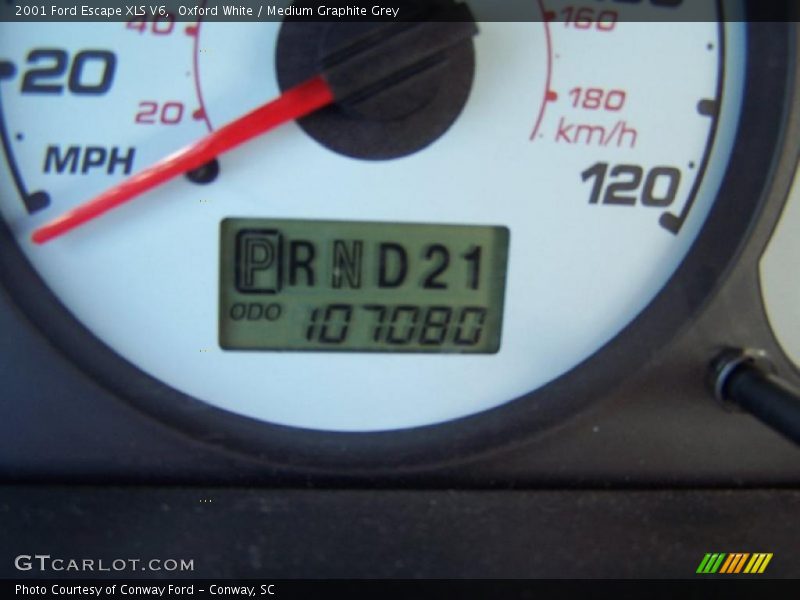 Oxford White / Medium Graphite Grey 2001 Ford Escape XLS V6