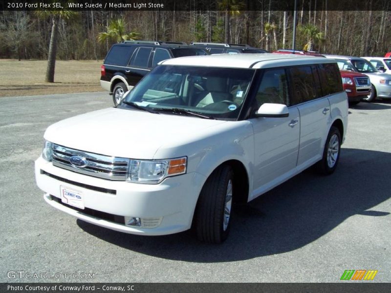 White Suede / Medium Light Stone 2010 Ford Flex SEL