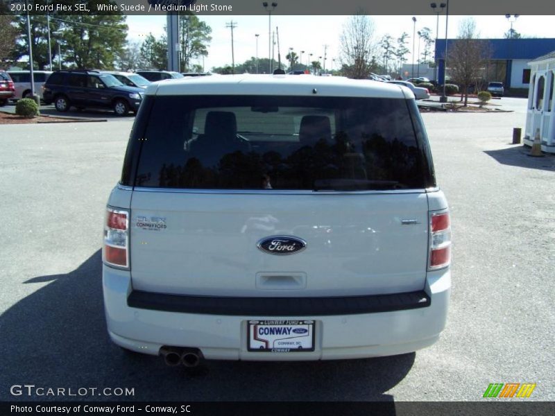 White Suede / Medium Light Stone 2010 Ford Flex SEL