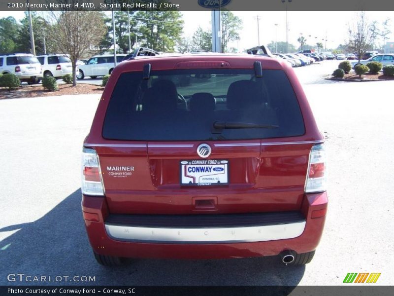 Sangria Red Metallic / Stone 2010 Mercury Mariner I4 4WD