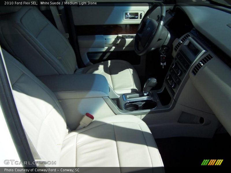 White Suede / Medium Light Stone 2010 Ford Flex SEL