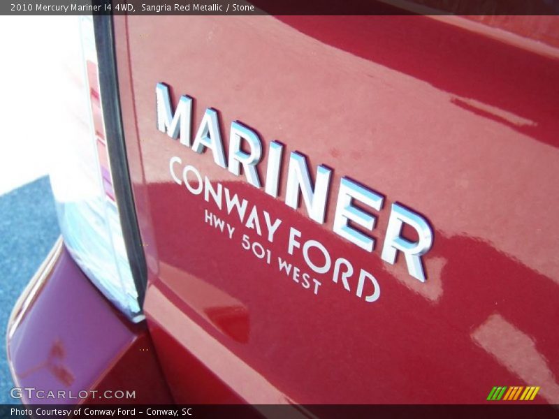 Sangria Red Metallic / Stone 2010 Mercury Mariner I4 4WD