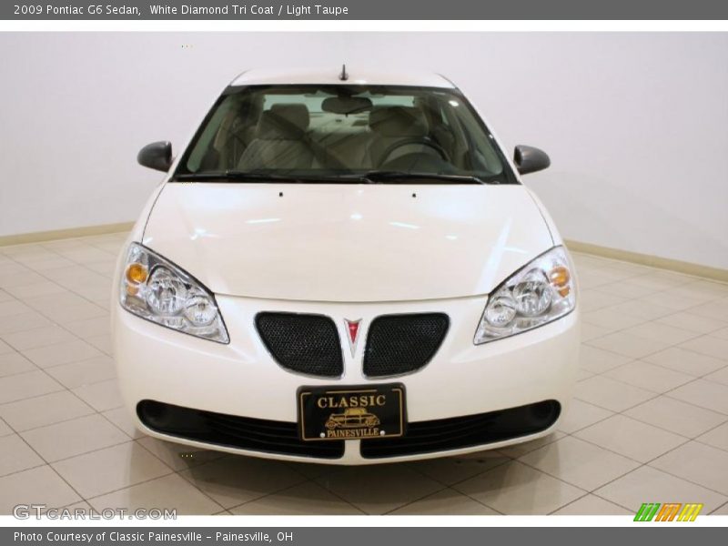 White Diamond Tri Coat / Light Taupe 2009 Pontiac G6 Sedan