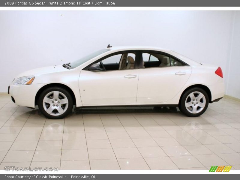 White Diamond Tri Coat / Light Taupe 2009 Pontiac G6 Sedan