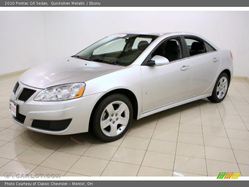 Quicksilver Metallic / Ebony 2010 Pontiac G6 Sedan