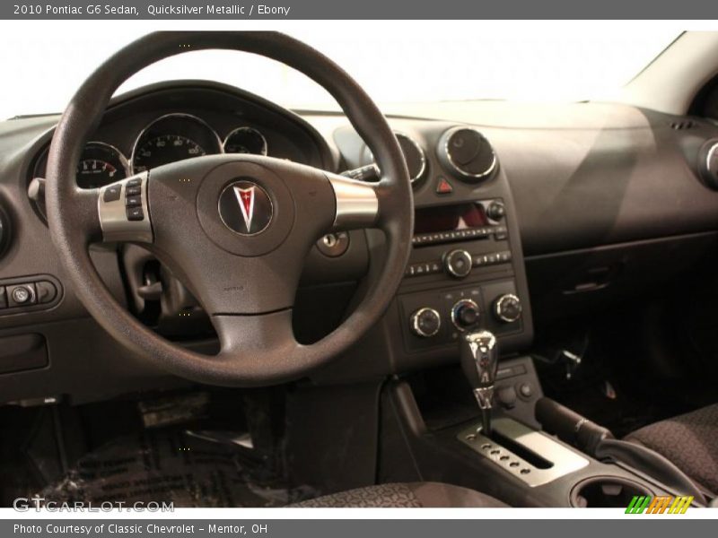 Quicksilver Metallic / Ebony 2010 Pontiac G6 Sedan