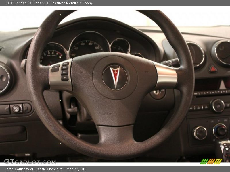 Quicksilver Metallic / Ebony 2010 Pontiac G6 Sedan