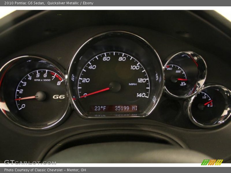 Quicksilver Metallic / Ebony 2010 Pontiac G6 Sedan