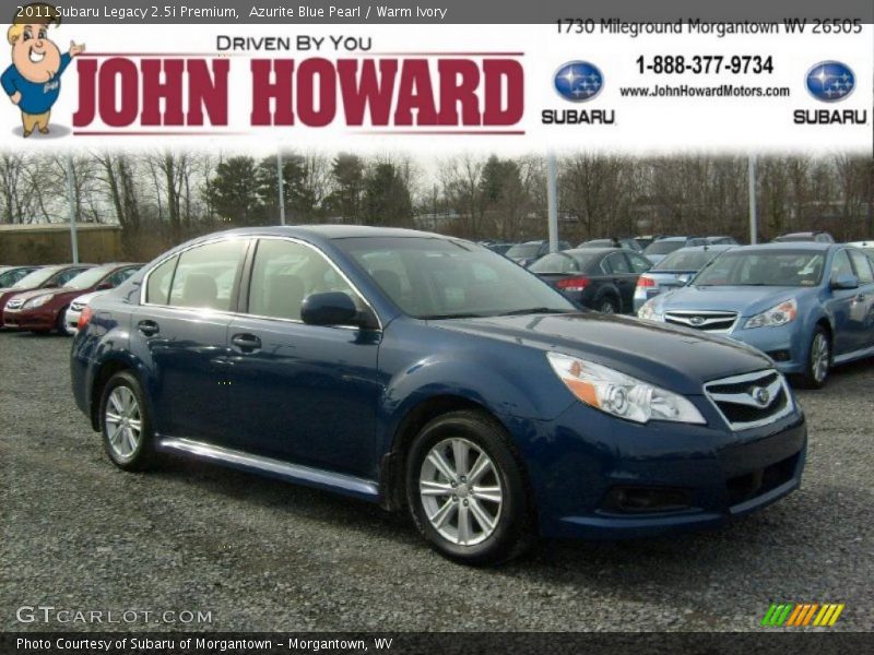 Azurite Blue Pearl / Warm Ivory 2011 Subaru Legacy 2.5i Premium