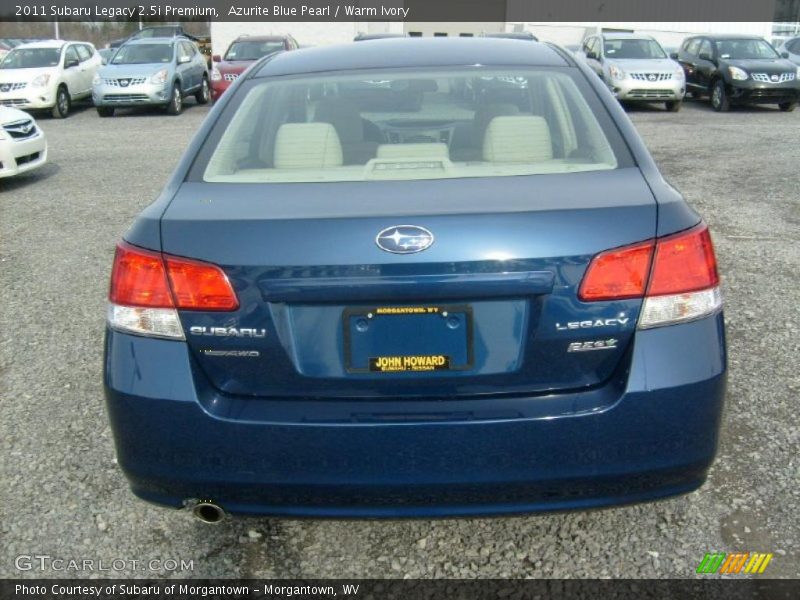 Azurite Blue Pearl / Warm Ivory 2011 Subaru Legacy 2.5i Premium