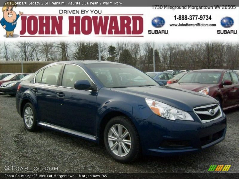 Azurite Blue Pearl / Warm Ivory 2011 Subaru Legacy 2.5i Premium
