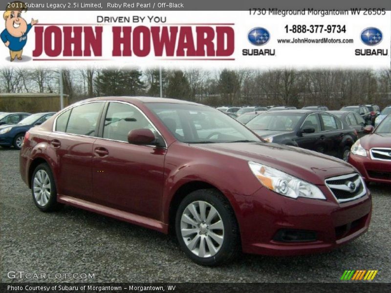 Ruby Red Pearl / Off-Black 2011 Subaru Legacy 2.5i Limited