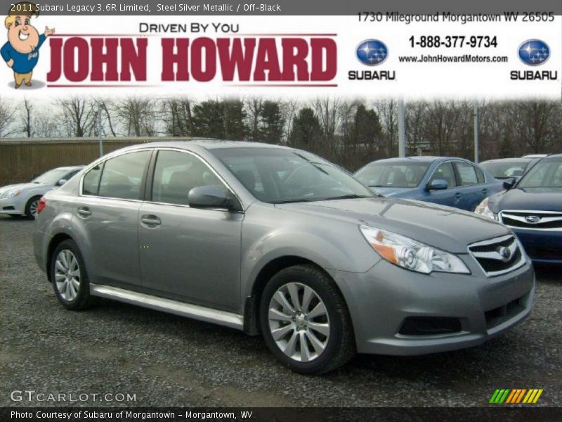 Steel Silver Metallic / Off-Black 2011 Subaru Legacy 3.6R Limited