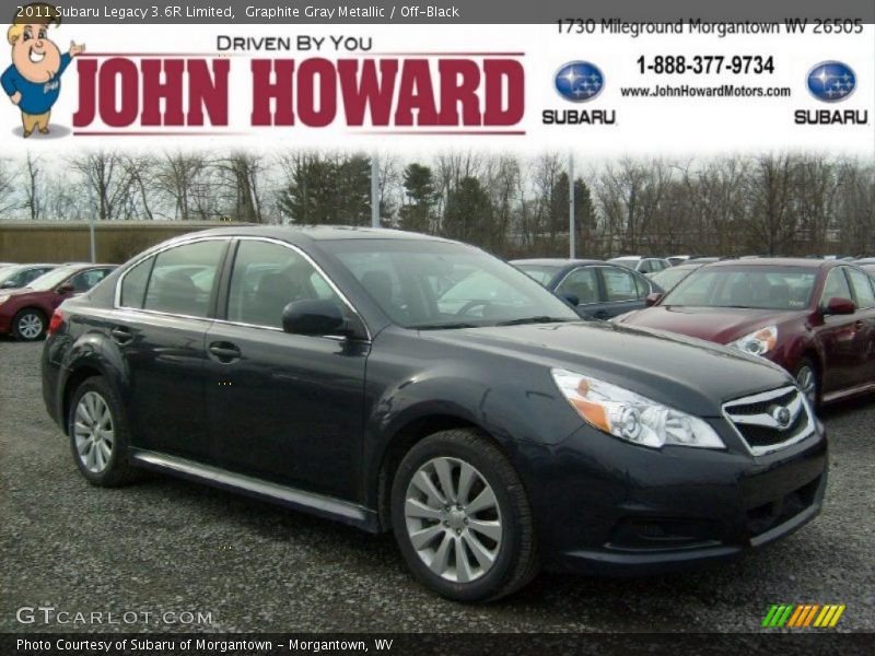 Graphite Gray Metallic / Off-Black 2011 Subaru Legacy 3.6R Limited
