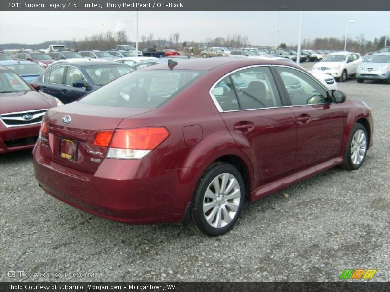 Ruby Red Pearl / Off-Black 2011 Subaru Legacy 2.5i Limited