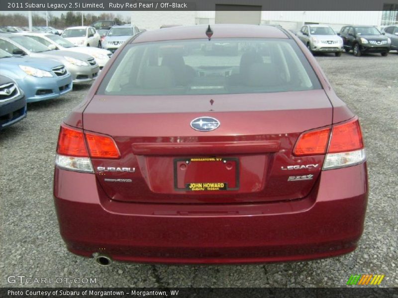 Ruby Red Pearl / Off-Black 2011 Subaru Legacy 2.5i Limited