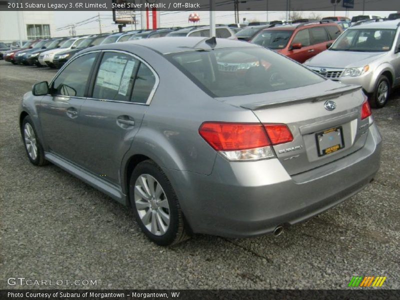 Steel Silver Metallic / Off-Black 2011 Subaru Legacy 3.6R Limited