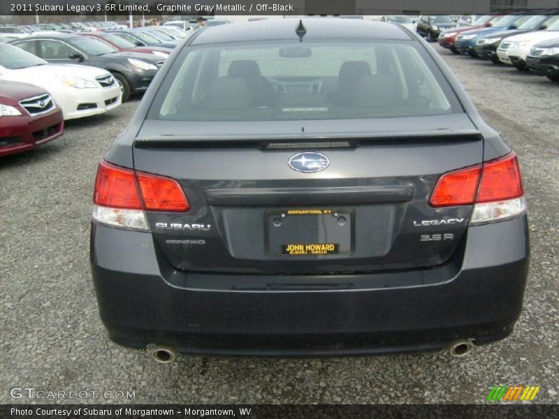 Graphite Gray Metallic / Off-Black 2011 Subaru Legacy 3.6R Limited