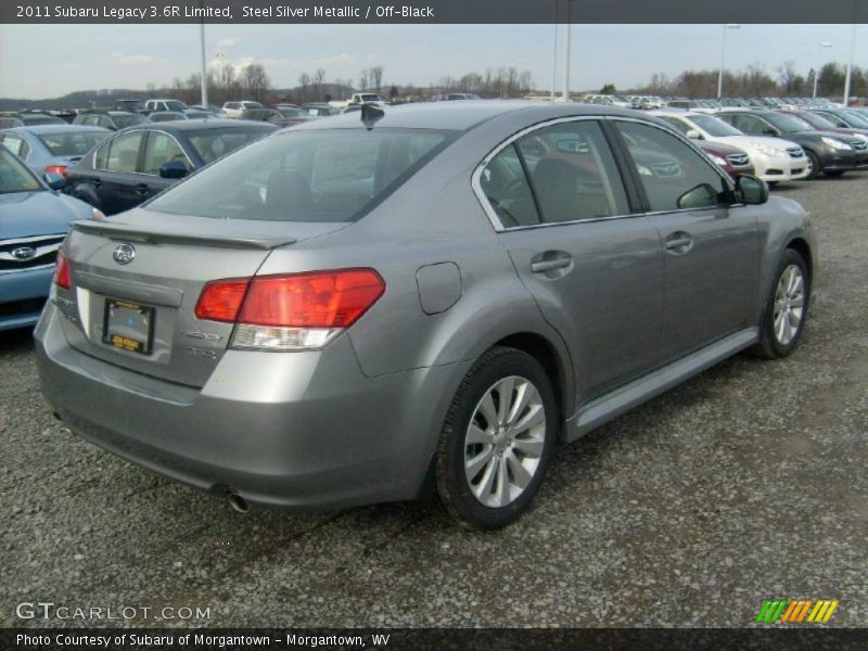 Steel Silver Metallic / Off-Black 2011 Subaru Legacy 3.6R Limited