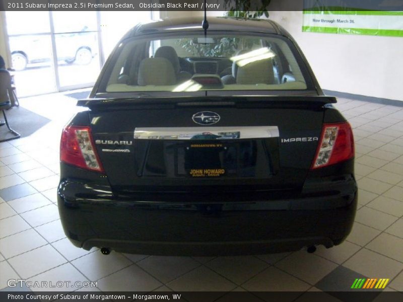 Obsidian Black Pearl / Ivory 2011 Subaru Impreza 2.5i Premium Sedan