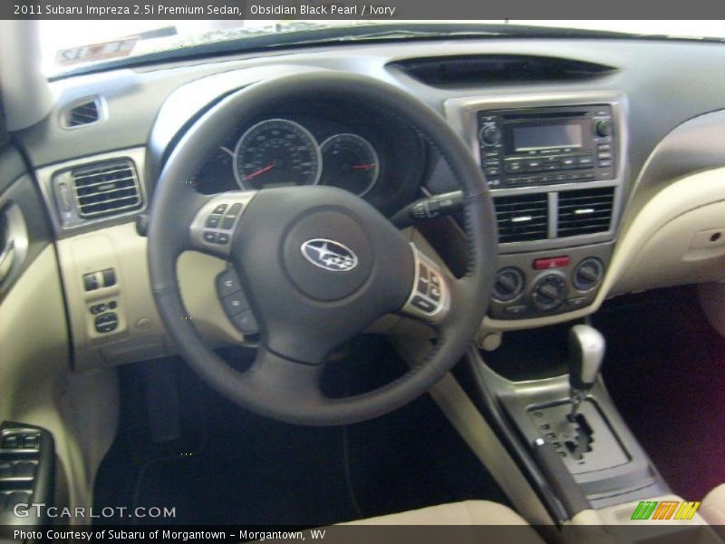 Obsidian Black Pearl / Ivory 2011 Subaru Impreza 2.5i Premium Sedan