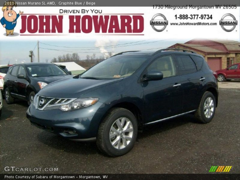 Graphite Blue / Beige 2011 Nissan Murano SL AWD