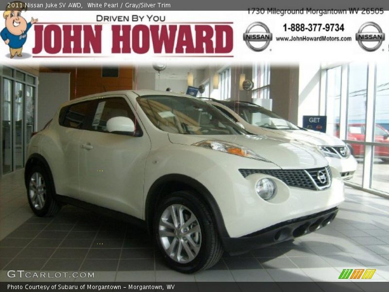 White Pearl / Gray/Silver Trim 2011 Nissan Juke SV AWD