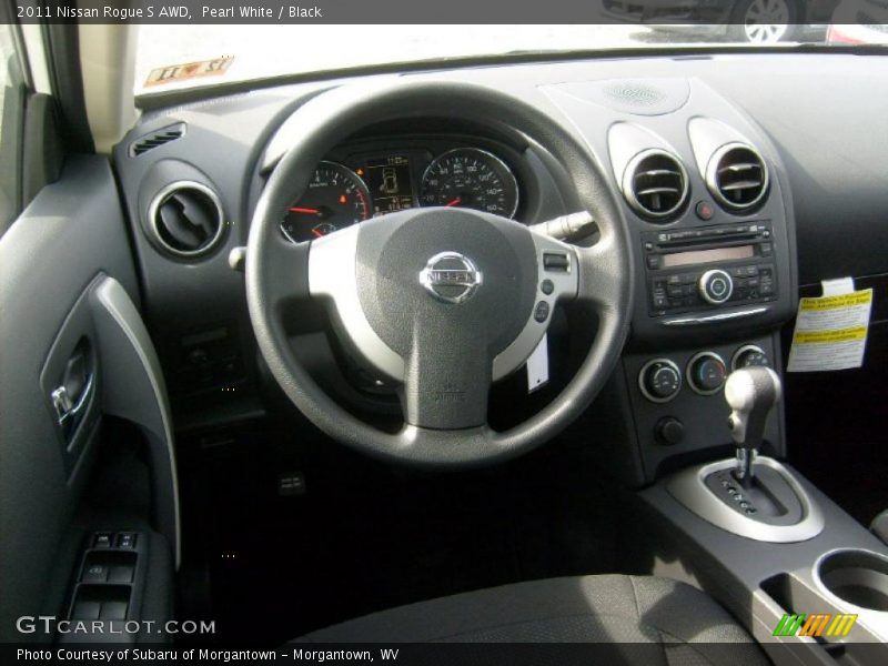 Pearl White / Black 2011 Nissan Rogue S AWD