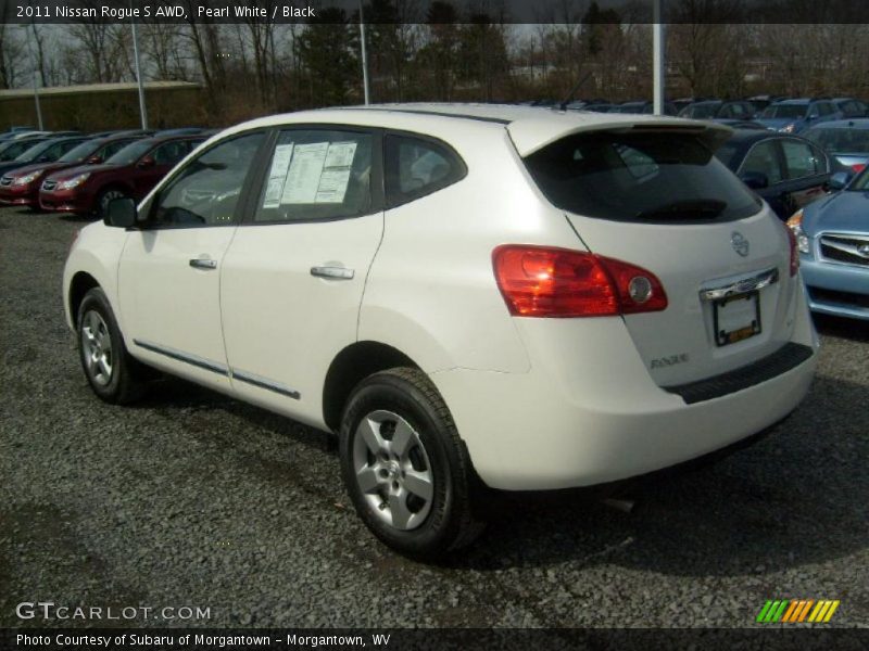 Pearl White / Black 2011 Nissan Rogue S AWD