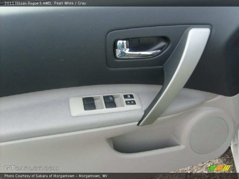 Pearl White / Gray 2011 Nissan Rogue S AWD