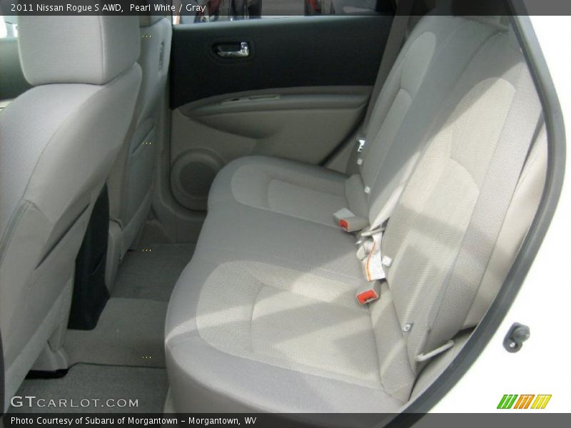Pearl White / Gray 2011 Nissan Rogue S AWD