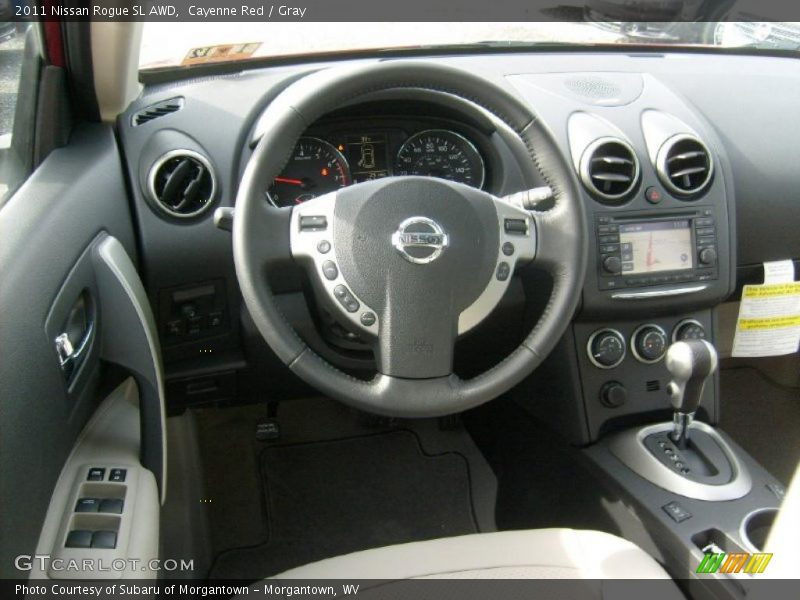 Cayenne Red / Gray 2011 Nissan Rogue SL AWD